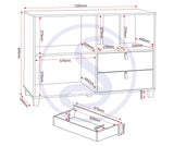 ZNTS Brooklyn 2 Door 2 Drawer Storage Chest 100-120-022