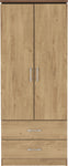 ZNTS Charles 2 Door 2 Drawer Wardrobe 100-101-014