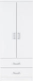 ZNTS Charles 2 Door 2 Drawer Wardrobe 100-101-050