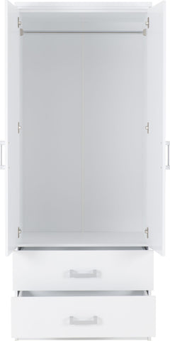 ZNTS Charles 2 Door 2 Drawer Wardrobe 100-101-050