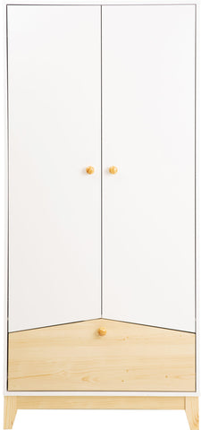 ZNTS Cody 2 Door 1 Drawer Wardrobe 100-101-186