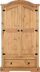 ZNTS Corona 2 Door 1 Drawer Wardrobe 100-101-021