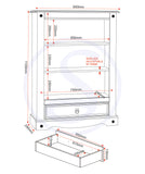 ZNTS Corona Medium Bookcase 300-306-007