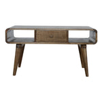 Curved Grey Washed Coffee Table IN970