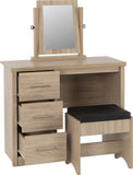 ZNTS Lisbon 3 Piece Dressing Table Set with Mirror 100-107-015