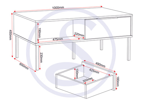 ZNTS Madrid Coffee Table 300-301-066