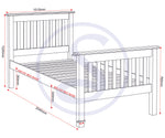 ZNTS Monaco 3' Bed High Foot End 200-201-019