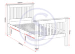 ZNTS Monaco 3' Bed High Foot End 200-201-045