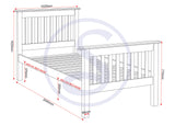 ZNTS Monaco 3' Bed High Foot End 200-201-045