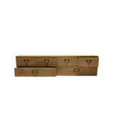 Wide 6 Drawers Wood Storage Organizer 80 x 15 x 20 cm N0104