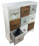 Wood Cabinet With 9 Drawers 64cm N0245