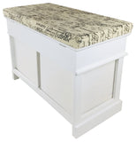 White Seat Bench With 2 Drawers & Lid 70cm N0272