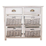 Douglas 2 Drawers Grey Wood Grain Effect Cabinet N0329