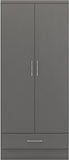 ZNTS Nevada 2 Door 1 Drawer Wardrobe 100-101-134