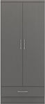 ZNTS Nevada 2 Door 1 Drawer Wardrobe 100-101-134