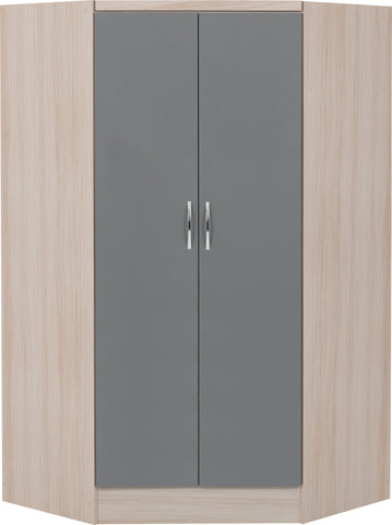 ZNTS Nevada 2 Door Corner Wardrobe 100-101-178