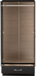 ZNTS Nevada Mirrored 2 Door 1 Drawer Wardrobe 100-101-184