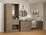 ZNTS Nevada Vanity 1 Door Wardrobe 100-101-151