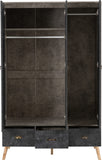 ZNTS Nordic 3 Door 3 Drawer Wardrobe 100-101-163