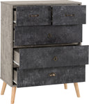 ZNTS Nordic 3+2 Drawer Chest 100-102-153