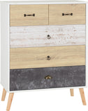 ZNTS Nordic 3+2 Drawer Chest 100-102-095