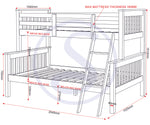 ZNTS Neptune Triple Sleeper Bunk Bed 200-205-023