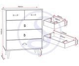 ZNTS Nordic 3+2 Drawer Chest 100-102-153