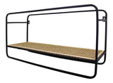 Large Wall Hanging Shelf Unit in Metal Weave Effect S-WF2392
