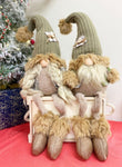 Sitting Mr & Mrs Santa Gonks With Dangly Legs S-XMSG0216