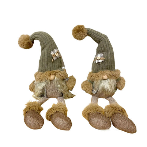 Sitting Mr & Mrs Santa Gonks With Dangly Legs S-XMSG0216