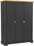 ZNTS Toledo 3 Door Wardrobe 100-101-127