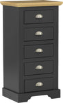 ZNTS Toledo 5 Drawer Narrow Chest 100-102-144