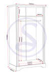 ZNTS Toledo 2 Door Wardrobe 100-101-124