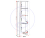 ZNTS Zurich 1 Door Bookcase 300-306-039