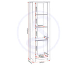 ZNTS Zurich 1 Door Bookcase 300-306-039