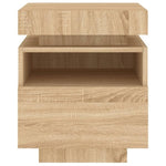 ZNTS Bedside Cabinets with LED Lights 2 pcs Sonoma Oak 40x39x48.5 cm 836789