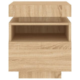 ZNTS Bedside Cabinets with LED Lights 2 pcs Sonoma Oak 40x39x48.5 cm 836789