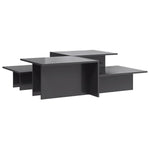 ZNTS Coffee Tables 2 pcs High Gloss Grey Engineered Wood 3216157