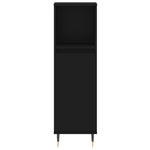 ZNTS 3 Piece Bathroom Furniture Set Black Engineered Wood 3190268