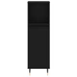 ZNTS 3 Piece Bathroom Furniture Set Black Engineered Wood 3190268