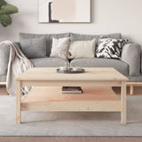 ZNTS Coffee Table 100x100x40 cm Solid Wood Pine 814294