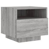 ZNTS Bedside Cabinets with LED Lights 2 pcs Grey Sonoma 40x39x37 cm 836809