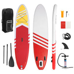 ZNTS Inflatable Paddle Boards Stand Up 10.5'x30 x6 ISUP Surf Control Non-Slip Deck Standing Boat Red 74733306