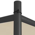 ZNTS Gazebo Beige 3x3 m 180 g/m² Fabric and Steel 362463