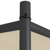 ZNTS Gazebo Beige 3x3 m 180 g/m² Fabric and Steel 362463