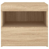 ZNTS Bedside Cabinets with LED Lights 2 pcs Sonoma Oak 50x40x45 cm 836768