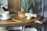 ZNTS RE-Engineered Large Round Serving Platter Mango Wood ENG115