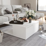 ZNTS Coffee Table White 80x80x31 cm Engineered Wood 806876