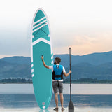 ZNTS Inflatable Paddle Boards Stand Up 10.5'x30 x6 ISUP Surf Control Non-Slip Deck Standing Boat Green 28436802