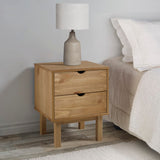 ZNTS Bedside Cabinet OTTA 45x39x57 cm Solid Wood Pine 348576